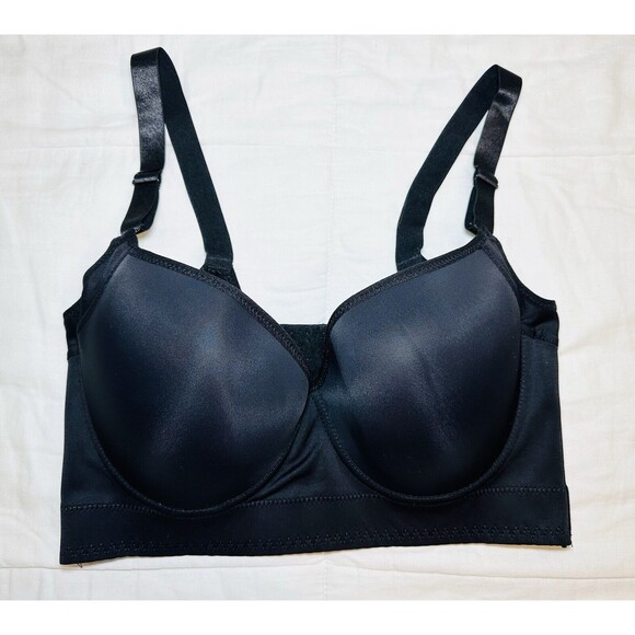 Unbranded Black Bra Lined Adjustable Straps Molded Cups Underwire Women's 36/80E - Picture 1 of 6